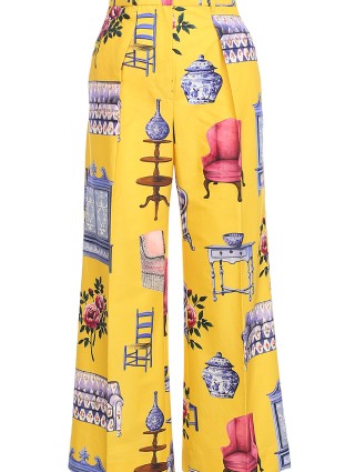 Жёлтые брюки WEEKEND MAX MARA: фото - Invogue